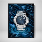 DEVICI Ingelijste Motiverende Wanddecoratie - Muurdecoratie - Patek Philippe Nautilus Perception - Ingelijste Canvas Wall Art Ingelijste Wanddecoratie Kantoor Ingelijste Kunstposters & Kunstp