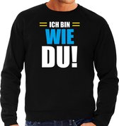 Apres ski trui Ich bin wie du zwart  heren - Wintersport sweater - Foute apres ski outfit/ kleding/ verkleedkleding S