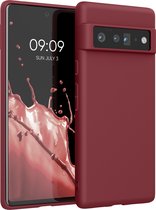 kwmobile telefoonhoesje voor Google Pixel 6 Pro - Hoesje voor smartphone - Back cover in rabarber rood