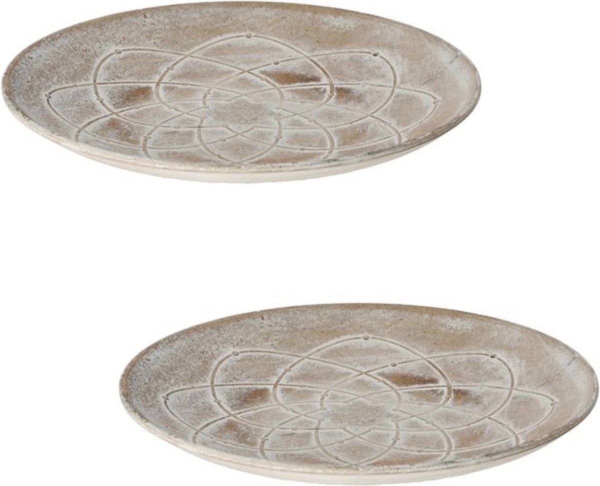 Assiettes à Bougie En Bois Rondes - Lot De 6, Diamètre 10 Cm, Dessous De Verre Pour Bougies Ou Tasses