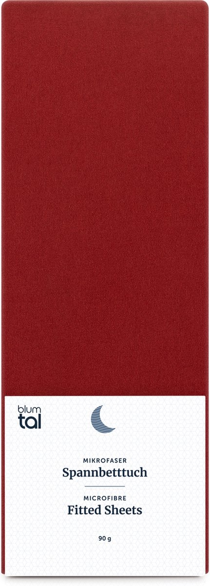 Blumtal Hoeslaken - Microfiber Hoeslakens - 180 x 200 x 30cm - Aurora Rood - Rood