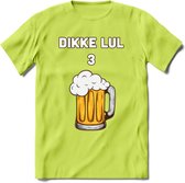 Dikke Lul 3 Bier T-Shirt | Bier Kleding | Feest | Drank | Grappig Verjaardag Cadeau | - Groen - M