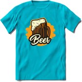 Bierpul T-Shirt | Bier Kleding | Feest | Drank | Grappig Verjaardag Cadeau | - Blauw - L
