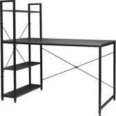 Computer Bureau - Studie Bureau  - Gaming Tafel - Eetkamer Tafel - voor Opslag Studie  - 4 Planken - rust