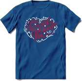 You Make My Heart Glow - Valentijn T-Shirt | Grappig Valentijnsdag Cadeautje voor Hem en Haar | Dames - Heren - Unisex | Kleding Cadeau | - Donker Blauw - 3XL
