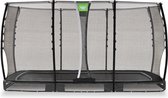 Bol.com EXIT Allure Classic inground trampoline rechthoek 214x366cm - zwart aanbieding