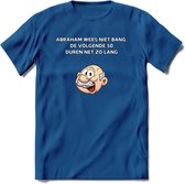 Abraham wees niet bang T-Shirt | Grappig Abraham 50 Jaar Verjaardag Kleding Cadeau | Dames – Heren - Donker Blauw - 3XL