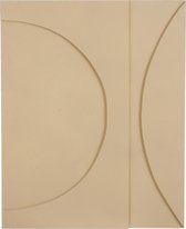 Mica Decorations Anke Muurdecoratie - L40 x B50 x H2 cm - Taupe