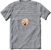 Abraham wil het zelf niet weten T-Shirt | Grappig Abraham 50 Jaar Verjaardag Kleding Cadeau | Dames – Heren - Donker Grijs - Gemaleerd - S