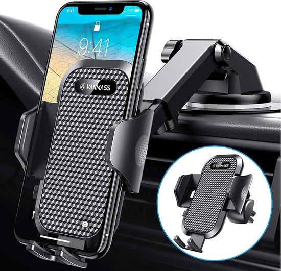 Mobiele Telefoonhouder Auto voor Kia Picanto RIO Ceed Stonic Soul Telluride Seltos XCeed, 360° Draaibare Ventilatie Houder Auto Mobiele Telefoon Houder Auto Autohouder Mobiele,B Silver