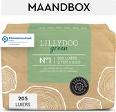 LILLYDOO green Luiers - Maat 1 (2-5 kg) - 205 Stuks - Maandbox