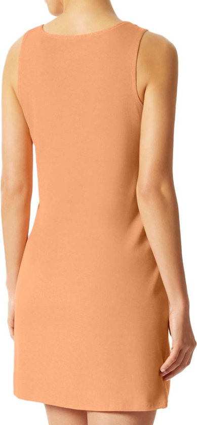 Schiesser Dames Slaapshirt zonder mouw 85 cm lang Modern Rib Natural Dye bol