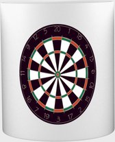 Akyol - Dartbord Mok met opdruk - dartbord - De echte dartliefhebber - Darten - 350 ML inhoud