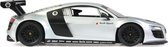 Audi R8 LMS (Zilver) (23 cm) 1/24 Rastar + Hot Wheels Miniatuurauto + 3 Unieke Auto Stickers! - Model auto - Schaalmodel - Modelauto - Miniatuur autos - Speelgoed voor kinderen
