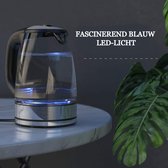 Quali® Glazen Waterkoker - Waterkoker Glas Met LED - Waterkoker Met Temperatuurregeling - Snelle Verwarming - Automatisch Uitschakelen