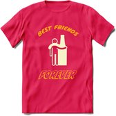 Best Friends Forever T-Shirt | Bier Kleding | Feest | Drank | Grappig Verjaardag Cadeau | - Roze - M