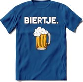 Biertje T-Shirt | Bier Kleding | Feest | Drank | Grappig Verjaardag Cadeau | - Donker Blauw - XL