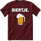 Biertje T-Shirt | Bier Kleding | Feest | Drank | Grappig Verjaardag Cadeau | - Burgundy - XXL