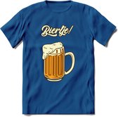Biertje! T-Shirt | Bier Kleding | Feest | Drank | Grappig Verjaardag Cadeau | - Donker Blauw - M