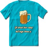 Ik Drink Bier Alsof Het Mijn Baan IsT-Shirt | Bier Kleding | Feest | Drank | Grappig Verjaardag Cadeau | - Blauw - XL