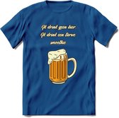 Ik Drink Geen Bier, Ik Drink Een Tarwe Smoothie T-Shirt | Bier Kleding | Feest | Drank | Grappig Verjaardag Cadeau | - Donker Blauw - S