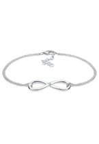 Elli DIAMONDS Dames Armband Infinity - Diamant (0.03 ct.) - 925 Zilver