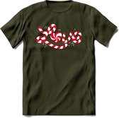 Love - Valentijn T-Shirt | Grappig Valentijnsdag Cadeautje voor Hem en Haar | Dames - Heren - Unisex | Kleding Cadeau | - Leger Groen - XXL