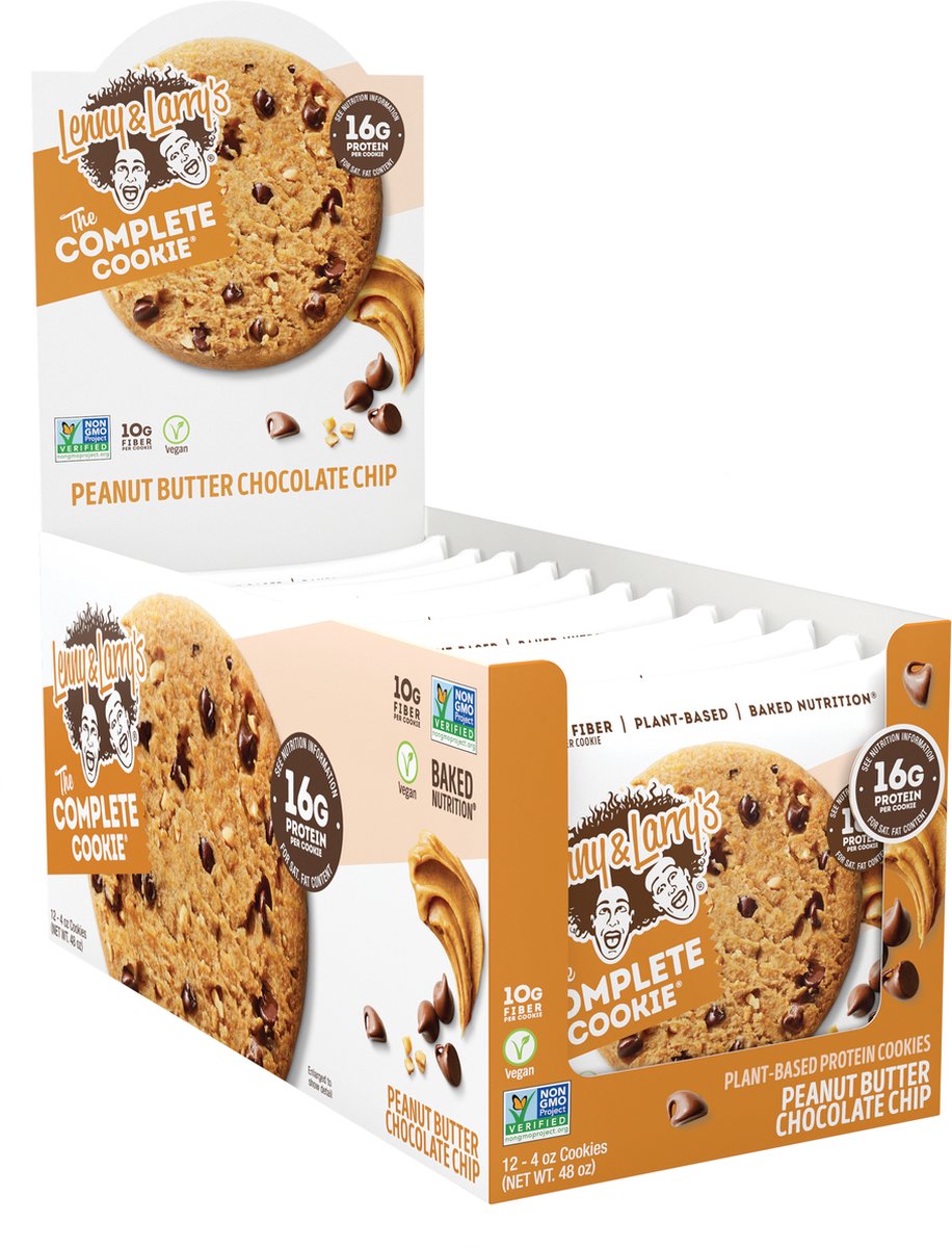 Goedkoopste Lenny & Larry’s The Complete Cookie - Proteïne Koekjes & Muffins / Proteïne Repen & Snacks - 12 Koeken - 1356 Gram - Pindakaas