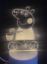 LED 3D - Peppa Pig - Varkentje - Peppa - Liefde - Love - USB - Tafellamp - Sfeerlamp - Bureaulamp - Nachtlamp - Creative - Cadeautje - Kinderlamp - Decoratie - Liefde - Verjaardag