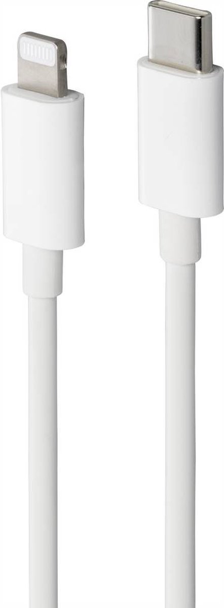 Basetech BT-2347613 USB-kabel USB 2.0 USB-C stekker, Apple Lightning stekker 1.00 m Wit