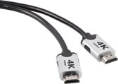 SpeaKa Professional SP-6344140 HDMI-kabel HDMI Aansluitkabel HDMI-A-stekker, HDMI-A-stekker 3.00 m Zwart Audio Return C