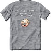 Ja het is echt waar T-Shirt | Grappig Abraham 50 Jaar Verjaardag Kleding Cadeau | Dames – Heren - Donker Grijs - Gemaleerd - 3XL