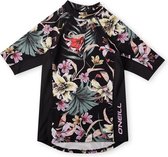 O'Neill - UV Zwemshirt voor meisjes - Shortsleeve Skin - All Over Print - Zwart - maat 10 (141-147CM)