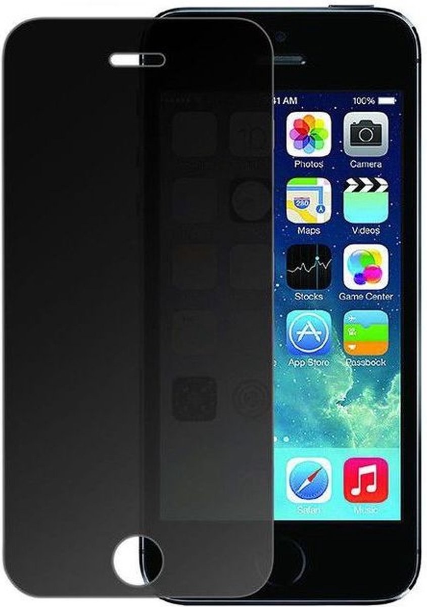 LuxeBass Privacy screenprotector geschikt voor iPhone SE (2016) - glas scherm - bescherming