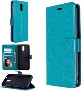LuxeBass Hoesje geschikt voor Nokia 2.2 hoesje book case turquoise - telefoonhoes - gsm hoes - telefoonhoesjes