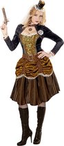 Widmann - Steampunk Kostuum - Steampunk Meisje Golda - Vrouw - bruin - Small - Carnavalskleding - Verkleedkleding