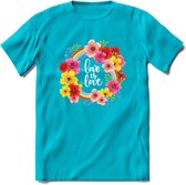 Love Is Love | Pride T-Shirt | Grappig LHBTIQ+ / LGBTQ / Gay / Homo / Lesbi Cadeau Shirt | Dames - Heren - Unisex | Tshirt Kleding Kado | - Blauw - S