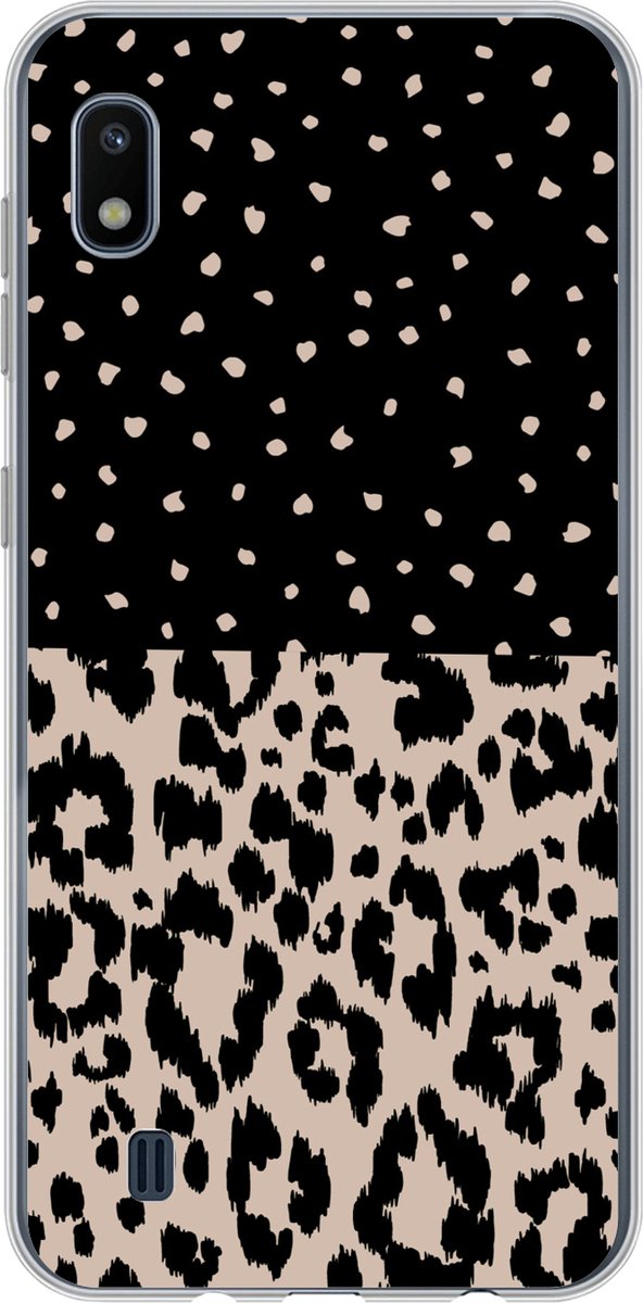 Telefoonhoesje Geschikt voor Samsung Galaxy A10 hoesje - Panterprint - Dieren - Design - Siliconen Telefoonhoesje Telefoonhoesje
