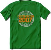 2007 Limited Edition Ring T-Shirt | Zilver - Goud | Grappig Verjaardag en Feest Cadeau Shirt | Dames - Heren - Unisex | Tshirt Kleding Kado | - Donker Groen - XL