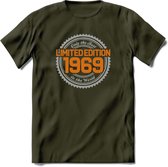 1969 Limited Edition Ring T-Shirt | Zilver - Goud | Grappig Verjaardag en Feest Cadeau Shirt | Dames - Heren - Unisex | Tshirt Kleding Kado | - Leger Groen - L