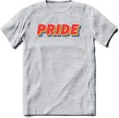 Pride T-Shirt | Grappig LHBTIQ+ / LGBTQ / Gay / Homo / Lesbi Cadeau Shirt | Dames - Heren - Unisex | Tshirt Kleding Kado | - Licht Grijs - Gemaleerd - XL