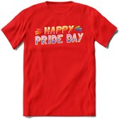 Pride Day | Pride T-Shirt | Grappig LHBTIQ+ / LGBTQ / Gay / Homo / Lesbi Cadeau Shirt | Dames - Heren - Unisex | Tshirt Kleding Kado | - Rood - XXL