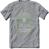 30 Jaar Legendarisch Gerijpt T-Shirt | Groen - Grijs | Grappig Verjaardag en Feest Cadeau Shirt | Dames - Heren - Unisex | Tshirt Kleding Kado | - Donker Grijs - Gemaleerd - XL
