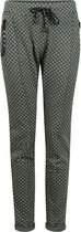 Zoso 221 Denise Printed Sporty Trouser Green/Black - XS