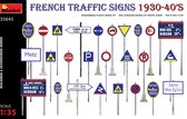 1:35 MiniArt 35645 French Traffic Signs 1930-1940s Plastic kit