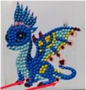 Crystal Art Sticker Friendly Dragon 9 x 9 cm.