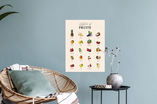 Stickers muraux - Film autocollant - Cuisine - Fruits - Nourriture - 30x40 cm - Film adhésif - Stickers muraux Chambre d'enfant - Papier peint autocollant