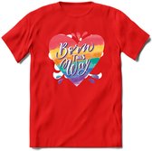 Born This Way | Pride T-Shirt | Grappig LHBTIQ+ / LGBTQ / Gay / Homo / Lesbi Cadeau Shirt | Dames - Heren - Unisex | Tshirt Kleding Kado | - Rood - XL
