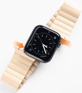 Dux Ducis Geschikt voor Apple Watch 42MM / 44MM / 45MM Bandje Magneetsluiting Beige