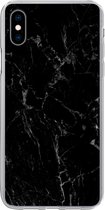 Coque pour iPhone Xs - Imprimé Marbre - Zwart - Natuursteen - Coque de Téléphone en Siliconen -